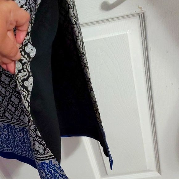 Judith Hart Black Vintage Boho Diamond Chiffon Overlay Maxi Skirt - Picture 4 of 8